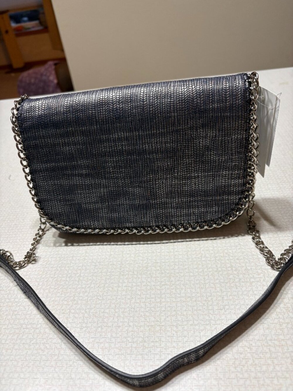 NWT NORDSTROM Navy Midnight Snake Crossbody